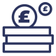 Pound symbol representing cheap appliance cover, with text: 'No hidden charges'