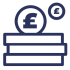 Pound symbol representing cheap appliance cover, with text: 'No hidden charges'