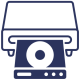CD Player Icon showing we cover hi-fi, surround sound and entertainment systems